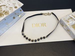 Dior D Renaissance Choker Black Pearls