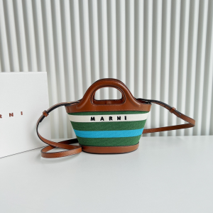 Marni TROPICALIA MICRO Green White Blue Crossbody Bag Marni TROPICALIA MICRO Green White Blue Crossbody Bag