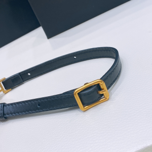 Chanel Black Leather Small Pouch Belt