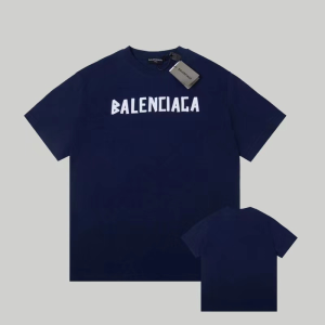 Balenciaga Blue Cotton T Shirt