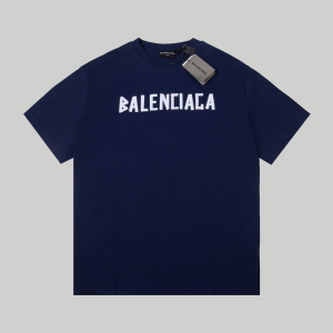 Balenciaga Blue Cotton T Shirt SML