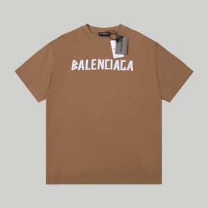 Balenciaga Brown Cotton T Shirt SML