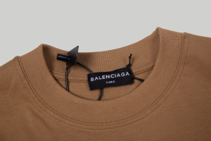 Balenciaga Brown Cotton T Shirt SML