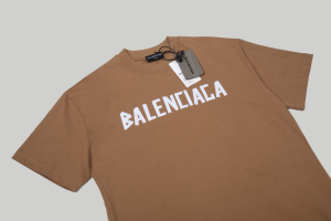 Balenciaga Brown Cotton T Shirt SML