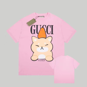 Gucci Pink Cotton T Shirt