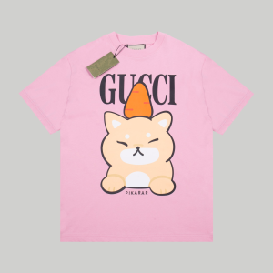 Gucci Pink Cotton T Shirt SML