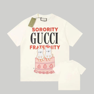 Gucci White Sorority Cotton T Shirt
