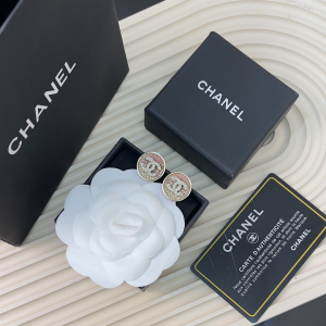 Chanel Crystal CC Round Earring