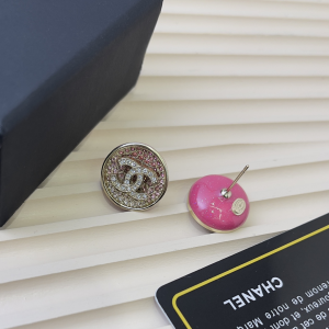 Chanel Crystal CC Round Earring