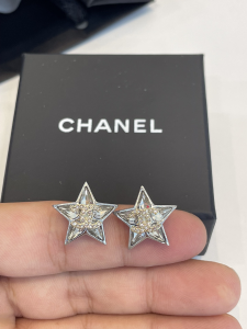 Chanel Crystals CC Star Earrings