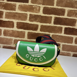 Adidas x Gucci Green Leather Mini Shoulder Crossbody Bag Adidas x Gucci Green Leather Mini Shoulder Crossbody Bag