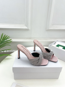 Sergio Rossi Evangelie Smyrniotaki Embellished Slip Sandal Pink 90MM Sergio Rossi Evangelie Smyrniotaki Embellished Slip Sandal Pink 90MM