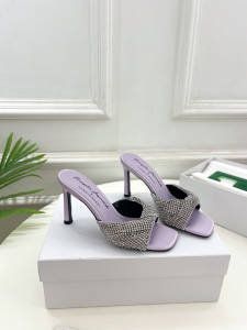 Sergio Rossi Evangelie Smyrniotaki Embellished Slip Sandal Purple 90MM Sergio Rossi Evangelie Smyrniotaki Embellished Slip Sandal Purple 90MM