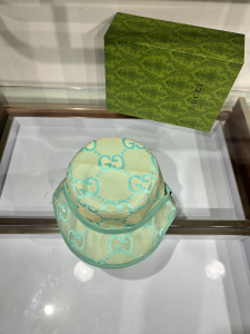 Gucci Jumbo GG Canvas Bucket Hat Green