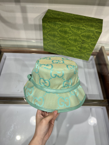 Gucci Jumbo GG Canvas Bucket Hat Green