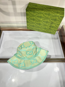 Gucci Jumbo GG Canvas Bucket Hat Green