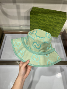 Gucci Jumbo GG Canvas Bucket Hat Green