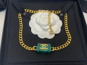 Chanel Gold CC Logo Chain Necklaces