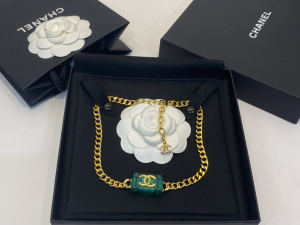 Chanel Gold CC Logo Chain Necklaces