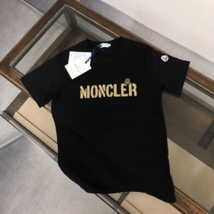 Moncler Black Cotton T ShirtXL