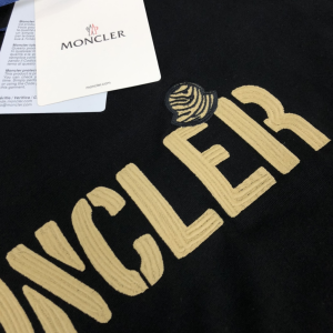 Moncler Black Cotton T Shirt SMLXL