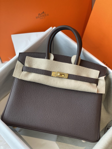 Hermes Birkinrown Leather Bag