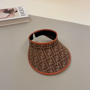 Fendi Tan FF Jacquard Visor Hat