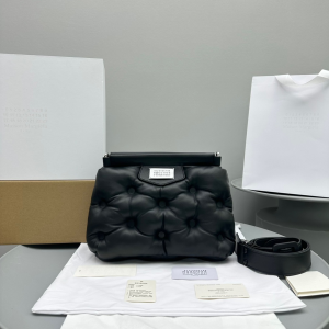 Maison Margiela Glam Slam Classique Small Leather Clutch Bag Black Maison Margiela Glam Slam Classique Small Leather Clutch Bag Black