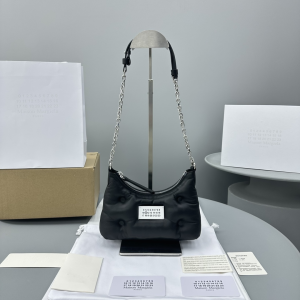 Maison Margiela Glam Slam Micro Hobo Leather Bag Black Maison Margiela Glam Slam Micro Hobo Leather Bag Black