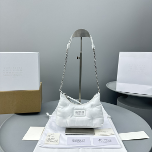 Maison Margiela Glam Slam Micro Hobo Leather Bag White Maison Margiela Glam Slam Micro Hobo Leather Bag White