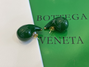 Bottega Veneta Green Drop Earrings