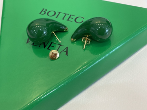 Bottega Veneta Green Drop Earrings