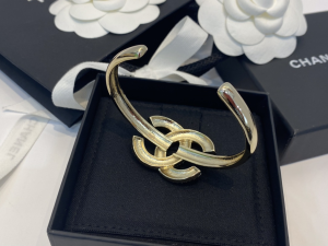 Chanel Crystal CC Bangle Bracelet