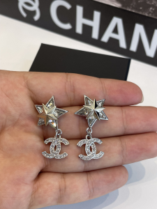 Chanel Stars Crystal CC Earrings
