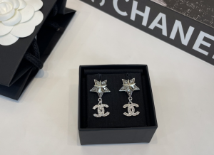 Chanel Stars Crystal CC Earrings