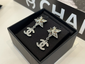 Chanel Stars Crystal CC Earrings
