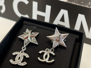 Chanel Stars Crystal CC Earrings