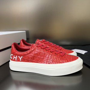 Givenchy G4 Red Leather Sneakers