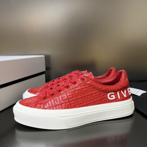 Givenchy G4 Red Leather Sneakers