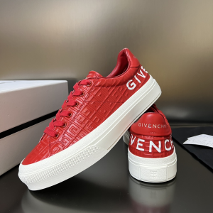 Givenchy G4 Red Leather Sneakers