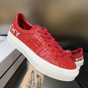 Givenchy G4 Red Leather Sneakers
