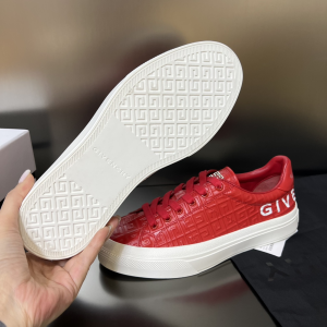 Givenchy G4 Red Leather Sneakers