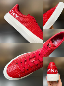 Givenchy G4 Red Leather Sneakers