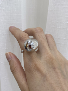 Bottega Veneta Drop Rings Silver