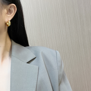 Celine Large Triomphe Gold Earrings