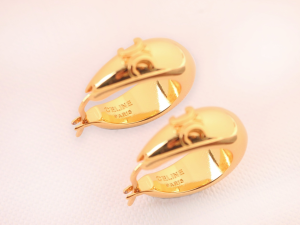 Celine Large Triomphe Gold Earrings