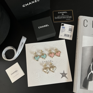 Chanel CC Heart Earrings