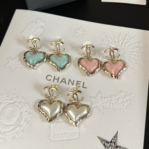 Chanel CC Heart Earrings