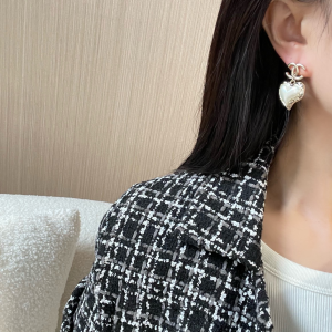 Chanel CC Heart Earrings