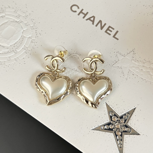 Chanel CC Heart Earrings